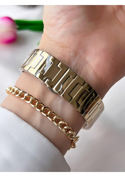 Çelik Kordon 30 mt Suya Dayanıklı Kadın Kol Saati+Bileklik BFG.10734.X4 modelleri