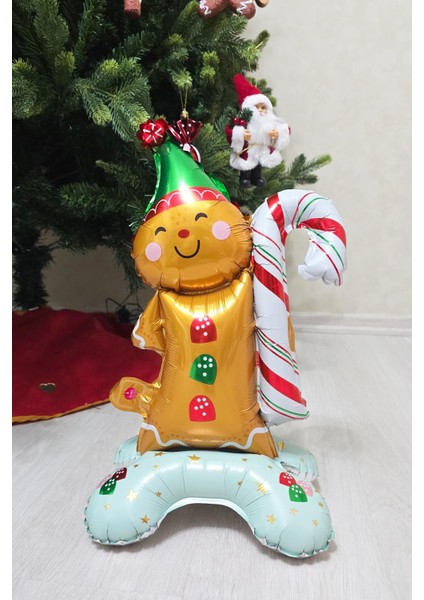 3lü Minik Ayaklı Yılbaşı Balonları Seti Kardan Adam Noel Baba Kurabiye Adam Yılbaşı Balonları Seti indirimleri