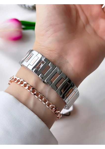 Çelik Kordon 30 mt Suya Dayanıklı Kadın Kol Saati+Bileklik BFG.10734.X7 modelleri