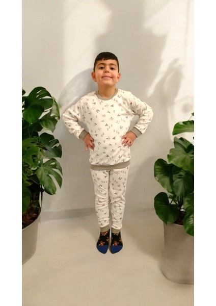 Çocuk Pijama Takımı Büyük Boy Ribanalı Tezgah Altı