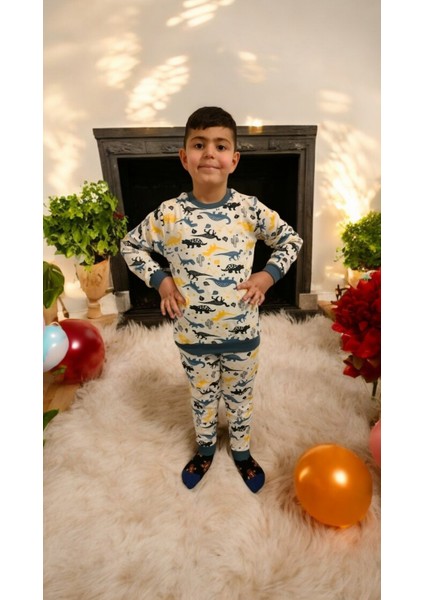 Çocuk Pijama Takımı Büyük Boy Ribanalı Tezgah Altı