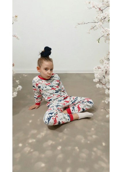 Çocuk Pijama Takımı Büyük Boy Ribanalı Tezgah Altı