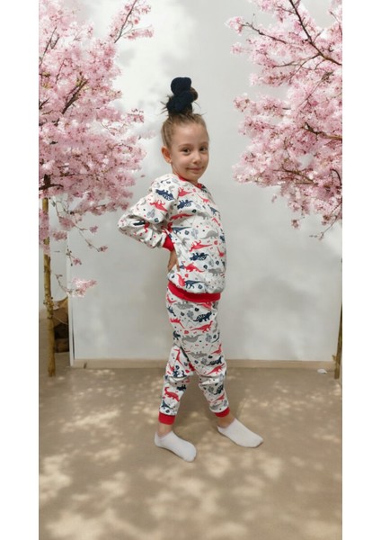 Çocuk Pijama Takımı Büyük Boy Ribanalı Tezgah Altı