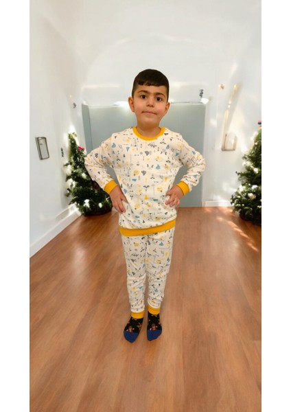 Çocuk Pijama Takımı Büyük Boy Ribanalı Tezgah Altı