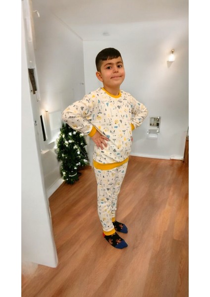 Çocuk Pijama Takımı Büyük Boy Ribanalı Tezgah Altı