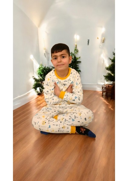 Çocuk Pijama Takımı Büyük Boy Ribanalı Tezgah Altı