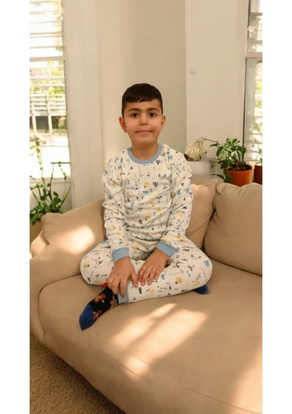 Çocuk Pijama Takımı Büyük Boy Ribanalı Tezgah Altı