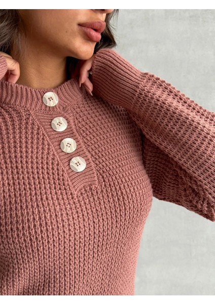 Kadın Düğmeli Yaka Triko Mini Elbise fırsatları