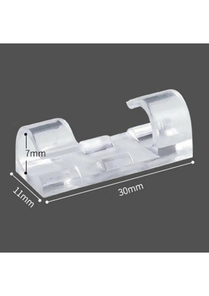 Şeffaf Yapışkanlı Kablo Fiş Düzenleyici Sarma Aparatı (20 Adet)