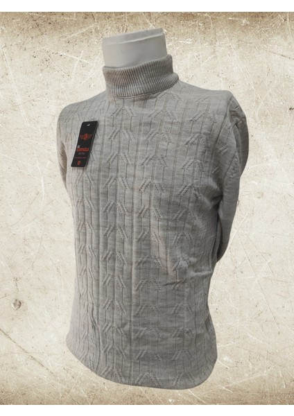 Inci Butik Boxer - Büyük Yarım Balıkçı Yaka Beden Erkek Triko Kışlık Kazak Renkli Çizgili Düz Çeşitler