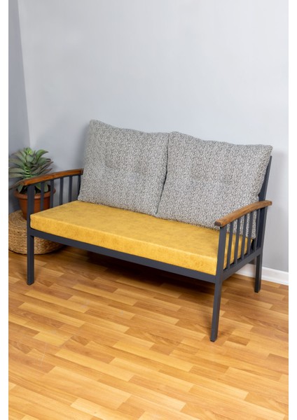 Bank Minderi Bahçe Minderi Iç ve Dış Mekan Minderi Su Itici Kumaş Güneş Dayanaımlı 100 x 45 x 8 cm