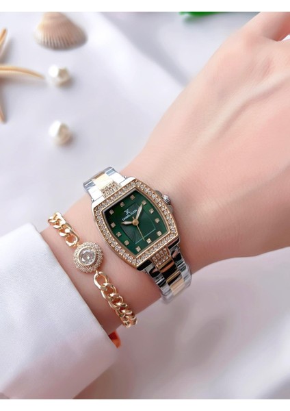 Çelik Kordon 30 mt Suya Dayanıklı Kadın Kol Saati+Bileklik BFG.13784X6 fiyatları