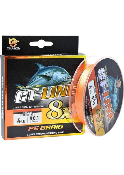 8x Gt Line 150 mt Orange Ip Misina