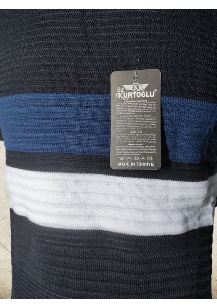 Inci Butik Boxer - Büyük Bisiklet Yaka Beden Erkek Triko Kışlık Kazak Renkli Çizgili Düz Çeşitler modelleri