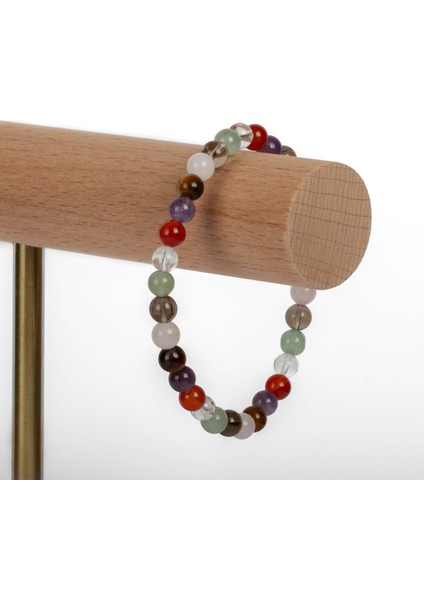 Çakra Taşları Doğal Taş Bileklik, 6 mm