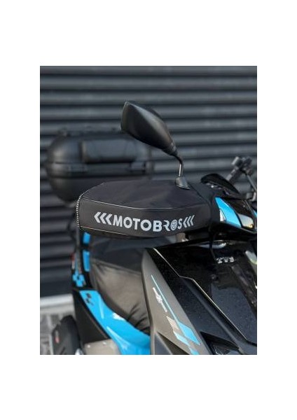 Motosiklet Elcik Rüzgarlık Motor Elcik Koruma Universal Scooter (Kürklü ve Su Geçirmez)
