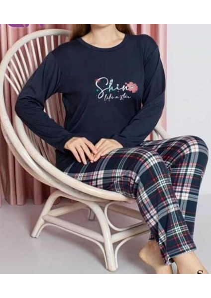 3680 Soft Penye Battal Kadın Pijama Takımı