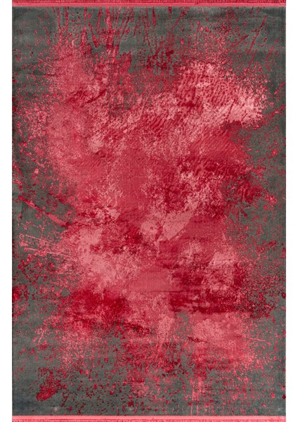 Suprise ZC02M Pembe Antrasit Viskon Akrilik Yumuşak Dokulu Modern Halı