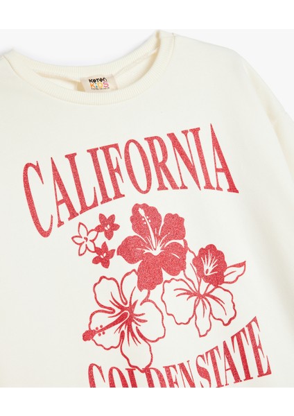 Baskılı Uzun Kollu Bisiklet Yaka Sweatshirt modelleri