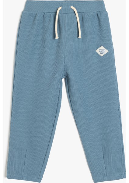 Pamuklu Beli Bağcıklı Regular Fit Jogger Eşofman Altı