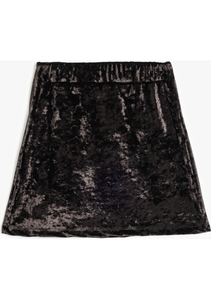 Fiyonk Detaylı Mini Kadife Etek fiyatları