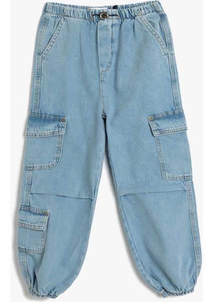 Jogger Kot Pantolon Kargo Cep Detaylı Pamuklu