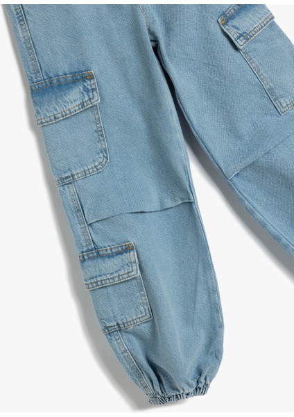 Jogger Kot Pantolon Kargo Cep Detaylı Pamuklu