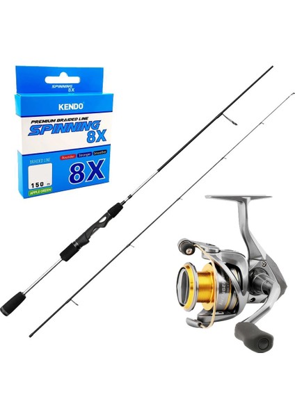 Yekoutdoor Üst Düzey Okuma Spin Olta Seti Okuma Helios Sx Spin 2,70CM 15-45 gr 2 Parça Spin Kamışı&okuma Avenger AV-3000 Olta Makinesi