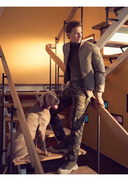 Kamuflaj Pantolon Cep Detaylı Düğmeli