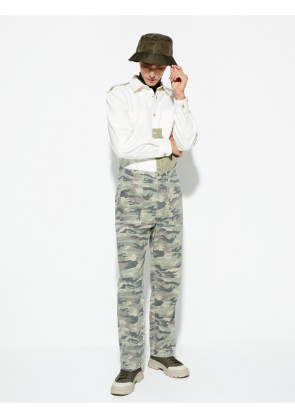 Kamuflaj Pantolon Cep Detaylı Düğmeli fiyatları