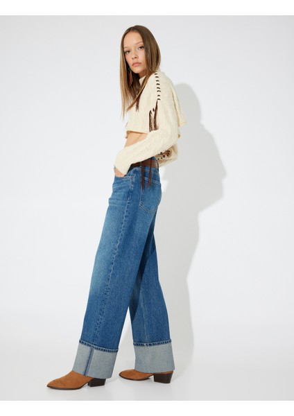 x Zeynep Bastık - Katlama Paça Detaylı Düz Paça Pantolon fiyatları
