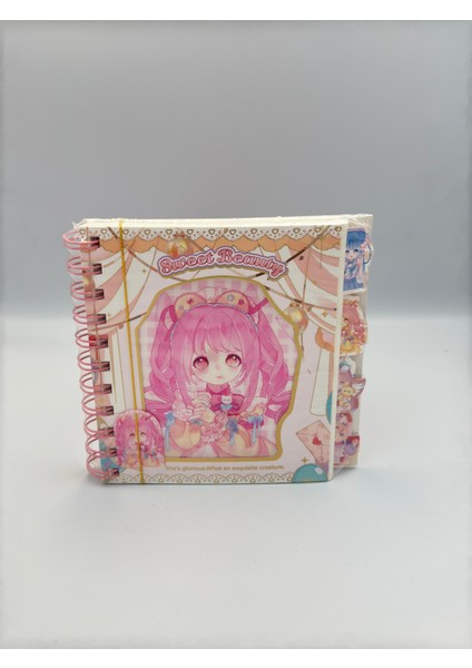 Anime Kız Temalı Ayraçlı Çizgili Defter