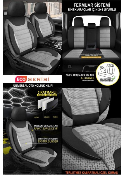 Honda Crx Koltuk Kılıfı Eco Gri fiyatları