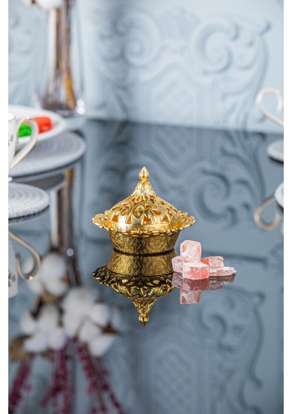 Motif Yuvarlak Metal Lokumluk (356)