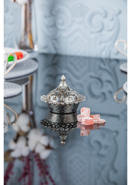 Motif Yuvarlak Metal Lokumluk (356)