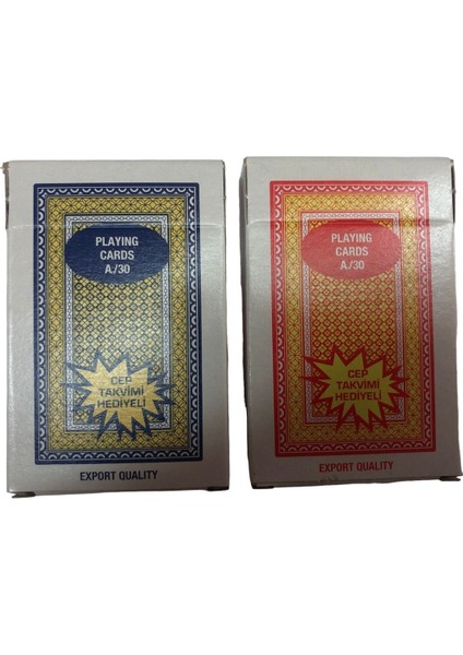 2li Set Iskambil Pişti Oyun Kağıdı Briç Batak 52 Oyun Kağıdı A-30