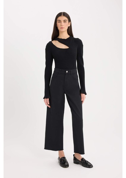 Slim Fit Dar Kesim Yarım Balıkçı Yaka Basic Düz Fitilli Kaşkorse Uzun Kollu Tişört C8473AX24AU fiyatları