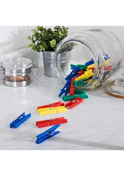 144 Adet Plastik Çamaşır Mandalı, Iz Bırakmaz, Ekstra Dayanıklı fiyatları