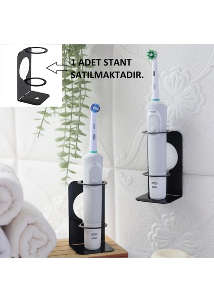 Diş Fırça Standı, Şarj Edilebilir Diş Fırçası Uyumlu Standı Isterseniz Dolapta Isterseniz Duvarda.