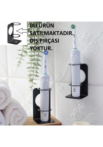 Diş Fırça Standı, Şarj Edilebilir Diş Fırçası Uyumlu Standı Isterseniz Dolapta Isterseniz Duvarda.