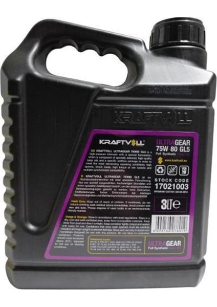 17021003-SANZIMAN ve Dıslı Yagı 75W80 3 Lt fiyatları