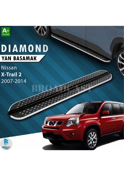 Nissan X-Trail 2 Dıamond Krom Yan Basamak 2007-2014 Arası Uyumlu