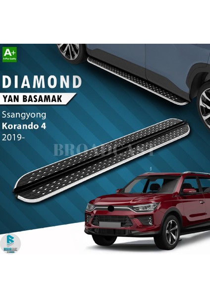 Ssangyong Korondo Dıamond Krom Yan Basamak 2019-SONRASI Uyumlu