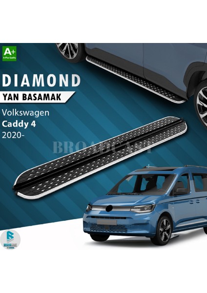 Volkswagen Caddy Dıamond Krom Yan Basamak 2020-SONRASI Uyumlu