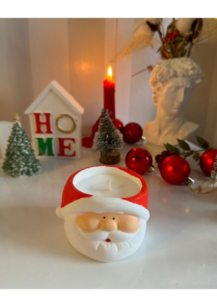Noel Baba Tasarım Dekor Mum