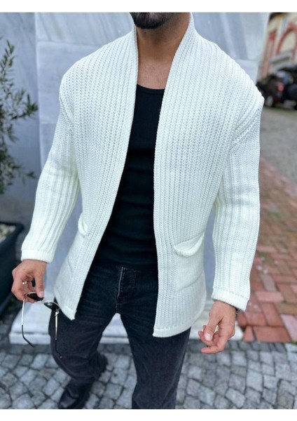 Hırka Kalın Örgü Şal Yaka Cepli Panço Triko Hırka Kapamasız fiyatları