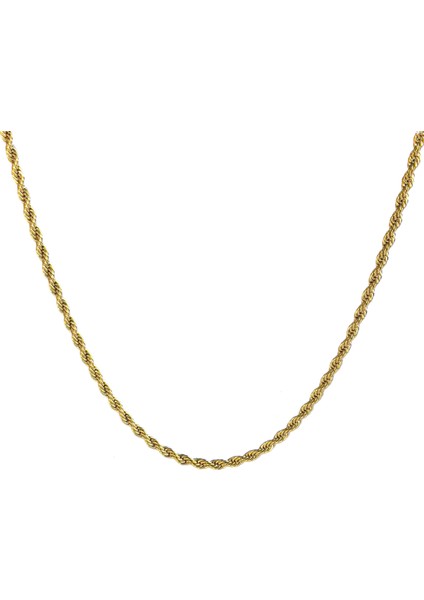 3 mm Gold Çelik Burgu Kolye