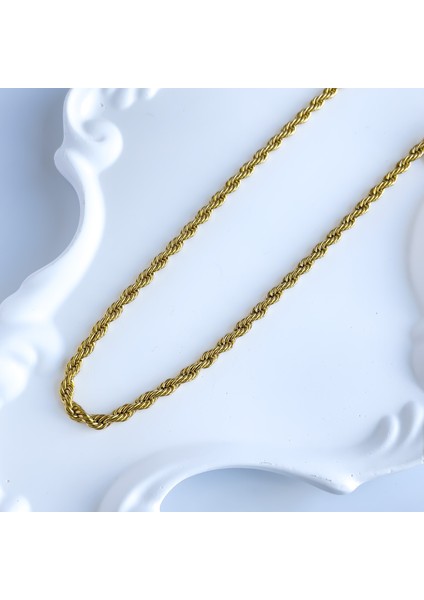 3 mm Gold Çelik Burgu Kolye fiyatları