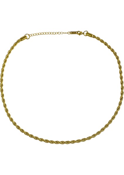 3 mm Gold Çelik Burgu Kolye modelleri