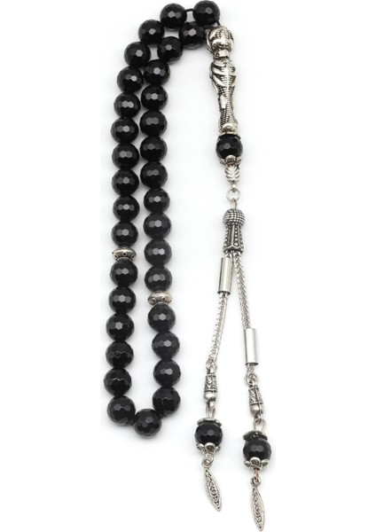 Oniks Doğal Taş Tesbih 8 mm Fasetli Küre Kesim fiyatları